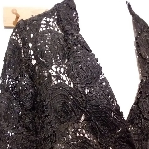 Collen Lopez Rose Lace & Sequin Jacket - Picture 6 of 7